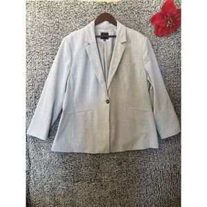 The Limited Women's Plus Size 24 Gray Two-Button Blazer Lined